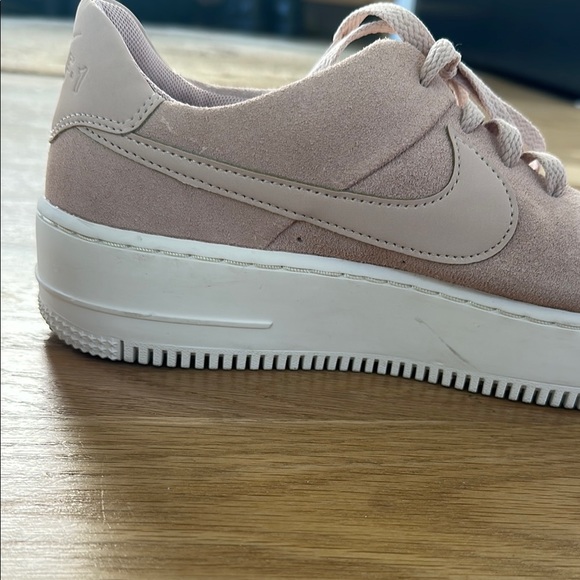 Nike Platform AF1 Pink Suede Sneakers Sz 11 - Picture 6 of 6